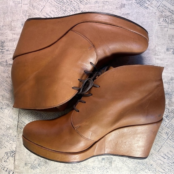 coclico leather lace up wedge booties - Picture 7 of 14